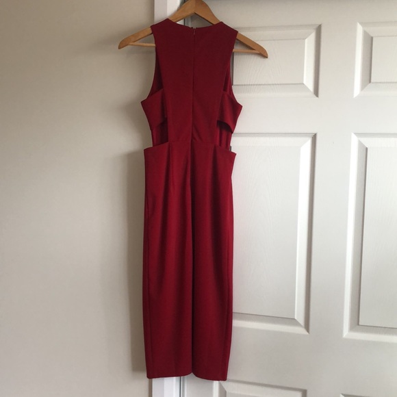 Burgundy Cocktail Dress - Picture 2 of 5